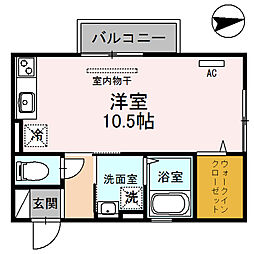 ブランシェ・ドミール ワンルームの間取図画像