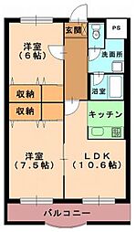 メゾン・SH 2LDKの間取図画像