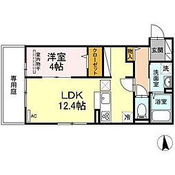 アバント 1LDKの間取図画像