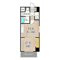 JR東海道・山陽本線 大津駅 徒歩12分の賃貸マンション 8階1DKの間取り