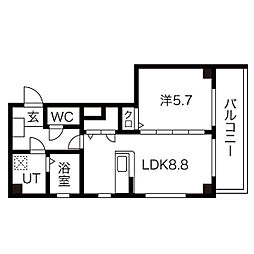 Ju・Ju 1LDKの間取図画像