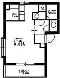 Ａｎｇｅ 4階ワンルームの間取り
