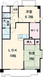 ボンヌシャンス壱番館 2LDKの間取図画像