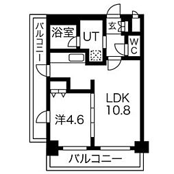 プレサンス桜通アベニュー 1LDKの間取図画像