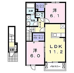 ウィステリア 2LDKの間取図画像