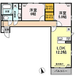 間取図画像 2LDK