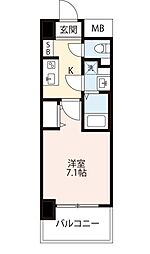 シェモア藤井寺駅前 1Kの間取図画像