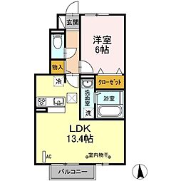 プリマヴェーラ1 1LDKの間取図画像