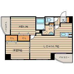 ニューライフサッポロ 3階2LDKの間取り
