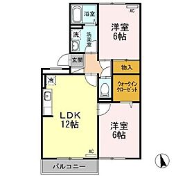 セブンワンテンC 2LDKの間取図画像