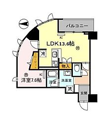 幸court nara　sanjo 5階1LDKの間取り