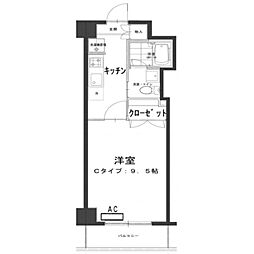 コンフォートタウン大船 1Kの間取図画像