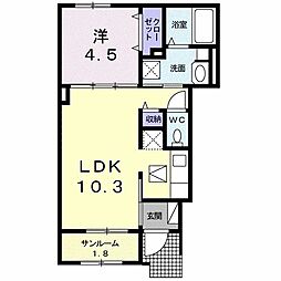 LienJ.M.Y.T 1LDKの間取図画像