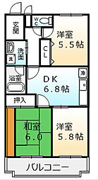 ピソ・キタノ 3DKの間取図画像