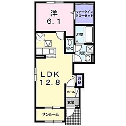 アリストレジデンス東館 1LDKの間取図画像