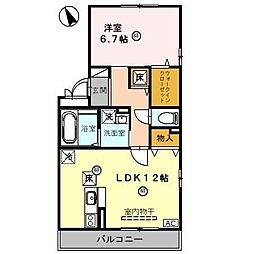 ルミナス・オッツ 1LDKの間取図画像