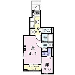 スターク桃太郎 2Kの間取図画像