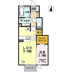 エンジェル12 1LDKの間取図画像