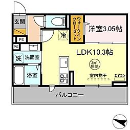 Felicidade（フェリシダージ） 3階1LDKの間取り