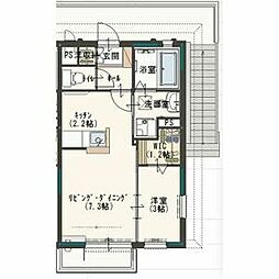 サンモールH 2階1SKの間取り