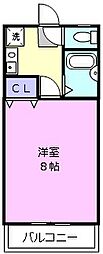 ハイツ坂野 1Kの間取図画像