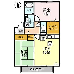 カメリア 2LDKの間取図画像