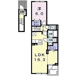 ネバーランド3B 1LDKの間取図画像