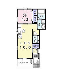 グラシオッソ　幹 1階1LDKの間取り