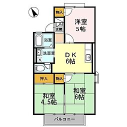 ファミリー東出 3DKの間取図画像