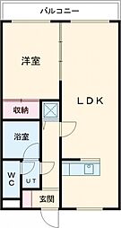 ロワールレジデンス七番館 1LDKの間取図画像