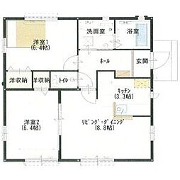 サンクレールC 2LDKの間取図画像