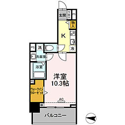 L'ENVOLMEIEKI 1Kの間取図画像