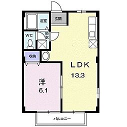 アネックス・テン 1LDKの間取図画像