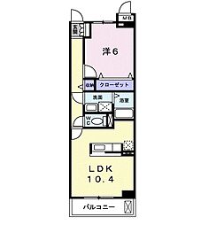 プラネットD 1LDKの間取図画像