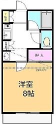 東原町サンハイツ88 1Kの間取図画像