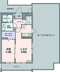 祇園山ヒルズ 501 5階1LDKの間取り
