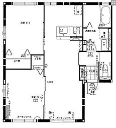 フレグランス2 2LDKの間取図画像