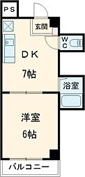 アメニティハイツ 1DKの間取図画像