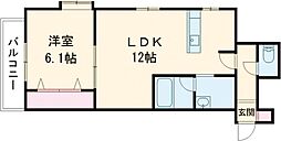 Moco-Dice: 1階1LDKの間取り