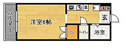 アメニティイン唐津 1Kの間取図画像