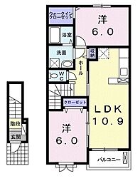 ストロベリー・SAMA 2LDKの間取図画像