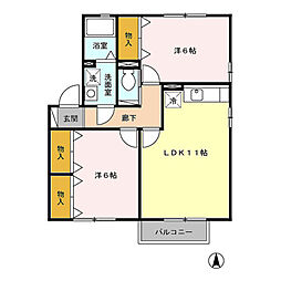 間取図画像 2LDK