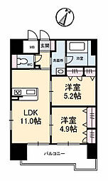 シャーメゾンステージ碧湯田温泉 2LDKの間取図画像