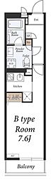 リブリ・アバンセ 1Kの間取図画像