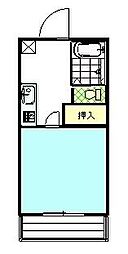 プラ・リジュール 3階1DKの間取り