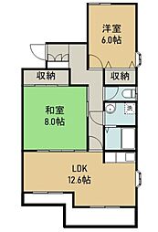 山建3 2LDKの間取図画像