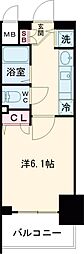 プレサンス神戸プレシャス ワンルームの間取図画像