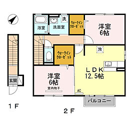 間取図画像 2LDK