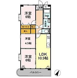 フロンティア・ウィン 3階3LDKの間取り