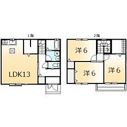エルメゾン手城　Ａ 1階3LDKの間取り